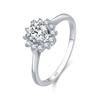 Anillo de Plata Esterlina Encaje Diamante S925 para Mujer Venta Caliente Transfronteriza Moda Exquisito Anillo Cerrado para Dedo Regalo de San Valentín Lote