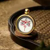 Mini Colgante Thangka Pintado a Mano con Ojos de la Fortuna de Cinco Vías, Patrón Personalizable, Joyería Unisex, Colgante Pequeño de Estilo Étnico