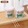 Bastoncillos de Algodón de Doble Punta para Limpieza de Oídos, Bastoncillos de Algodón Sanitarios Desechables, Bastoncillos de Algodón Pequeños Puntiagudos para Maquillaje, Bastoncillos de Algodón para el Hogar en Caja
