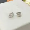 Novos Brincos Saturno com Tachas de Diamante Vivienne Westwood 2025 para Mulheres, Pino de Prata, Brincos de Luxo de Alta Qualidade Atacado