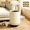 Cubo de basura para sala de estar, Contenedor de basura doméstico de alta gama de gran capacidad para cocina, inodoro, baño, dormitorio, con tapa y ruedas