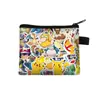 Nova Bolsinha de Moedas Desenho Pikachu para Crianças, Meninos e Meninas, Alunos do Ensino Fundamental, Bolsa de Armazenamento, Bolsa de Chaveiro com Zíper de Tecido, Bolsa de Cartão Lote