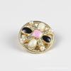 Nuevo Estilo Estilo Chanel Color Mancha Aceite Diamante Perla Aleación Metal Hebilla Decorativa Pie Alto Cosido a Mano Hebilla Accesorios Decorativos Hebilla