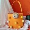 Vendas Diretas da Fábrica Bolsa de Feltro Feita à Mão Pincel Lembrancinha Festa de Lua Cheia do Bebê Sacola Tote Bolsa de Presente Balde de Feriado