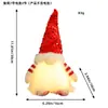 Decoración Navideña de Liquen Lentejuelas Navideñas Muñeco Rudolph con Luces Muñeco Navideño Luminoso sin Rostro Adornos Tela