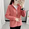 Casaco de lã polar para outono e inverno, além de veludo, feminino, casual, de lã, gola alta, cardigan grosso, esportivo, quente, para atividades ao ar livre