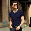Camiseta masculina de manga curta de verão Seda de Gelo respirável slim jovem lazer esportes sem costura dobra topo Camiseta fina