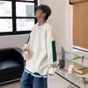 Suéter de marca de moda CCWL para hombre otoño nuevo suéter falso de dos piezas estilo Hong Kong para mujer que reduce la edad suelto estilo perezoso abrigo de manga larga