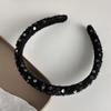 Headband Internet celebridade quebrado cabelo pressão lavagem facial hairpin outono e inverno francês elegante Chanel estilo lantejoulas alta Skull top esponja headband