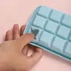 Bandeja de Gelo de Silicone Personalizada pelo Fabricante com 24 Cubos e Tampa Molde para Cubos de Gelo Caseiros de Grau Alimentício Artefato para Fazer Gelo Máquina de Gelo em Cubo