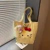 Bolso de Hombro Nuevo de Gran Capacidad con Gato de Dibujos Animados, Bolso Tote Casual para Estudiantes, Bolso Tote Versátil para Viajes al Trabajo