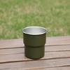 Copo Degrau Simples de Camada Única Enrolado em Aço Inoxidável Copo de Café para Acampamento ao Ar Livre Copo de Cerveja de Aço Inoxidável para Restaurante Bar