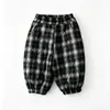 Conjunto infantil outono e inverno novo estilo para meninos, moletom com forro de fleece e calça, conjunto de duas peças 65303