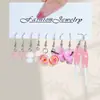 Aretes Europeos y Americanos Transfronterizos de Dibujos Animados Moda Resina Simulación Comida Té con Leche Hongo Caramelo Aretes Aretes Set Rosa