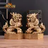 Un par de adornos de Kirin, adornos de Kirin Bagua para sala de estar, entrada, decoración de oficina, decoración de inauguración de oficina de empresa