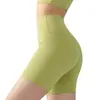 Shorts de yoga seamless de Lycra para mujer, verano, alta elasticidad, realzan glúteos, de longitud de tres cuartos para ciclismo, anti-exposición, shorts para deportes y fitness