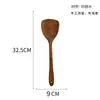 MEGOES Espátula Inclinada Grande de Madera de Ala de Pollo para el Hogar, Espátula de Madera Antiadherente sin Cera, En Stock, Espátula de Madera de Ala de Pollo de Mango Largo para Cocina