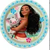 Nova Festa Oceano Encantado Utensílios de Mesa Moana Desenho Animado Infantil Festa de Aniversário Decoração Copo de Papel Prato de Papel Toalha de Mesa