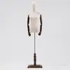 Maniquíes para tiendas de ropa, accesorios, maniquí femenino de medio cuerpo para probarse ropa, modelo, estante de exhibición de madera de cuerpo completo, soporte para ropa de cuerpo humano