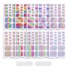 Fábrica Zhengxiang personalizado OEM polvo de cebolla cielo estrellado floreciente aurora pegatinas para uñas de los pies uñas de los pies de dama pegatinas para uñas ODM