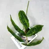Nuevas Plantas Verdes de Simulación Planta de Hojas de Begonia de 5 Puntas Fondo de Pared de Plantas Diseño Floral DIY Decoración del Hogar Hojas Verdes de Simulación