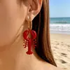 Pendientes Más Vendidos en Amazon Tiktok Estilo Vacaciones Hawaianas Aretes y Clips de Cangrejo y Langosta Venta al por Mayor Transfronteriza en Stock