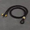 Cordão para Pingente Semi-Acabado em Zircônia Micro-Incrustada, Cordão de Colar Sem Nó, Cordão para Pingente, Cordão para Acessório, Pingente Liso, Cabeça de Buda, Buda Dourado