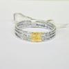 Traje de Cinta de Color de 3 Capas Pulsera de Lentejuelas Medias Transparentes Pulsera de Lazo para Dama Pulsera Linda de Manguera de Silicona