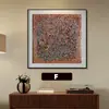 Pintura Decorativa Minimalista de Luxo Leve Estilo Italiano, Arte de Parede de Alto Padrão Feita Sob Medida para Sala de Jantar, Pintura Abstrata de Nicho, Mural de Villa