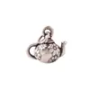 Plata Pura 999 Flor de Ciruelo Tetera Colgante Collar Pulsera Colgante Accesorios Joyería Retro Colgante Hecho a Mano DIY