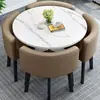 Mesa de Comedor Plegable para Uso Doméstico, Adecuada para Apartamentos Pequeños, Mesa de Comedor para Uso Comercial, Juego de Mesa y Sillas para Reuniones en Tiendas, Mesa Redonda de Recepción