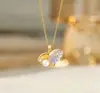 Collar Colgante de Zirconia Púrpura con Forma de Gota Chapado en Cobre Dorado, Diseño de Nicho de Lujo Ligero Estilo Francés, Cadena de Acero de Titanio, Cadena de Clavícula para Mujer