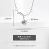 Estilo Lujo Ligero Moda Sonrisa Imitación Moissanita Collar Nicho Lujo Ligero Moda Diseño Versátil Regalo para Mejor Amiga o Novia