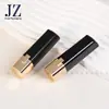 Pedido personalizado de Jinze: tapa inclinada, facetada, con anillo central, tubo de lápiz labial, tubo de bálsamo labial, material de empaque de tubo vacío de plástico
