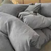 Nuevo Estilo Algodón Puro Jacquard Teñido en Hilo de Tres Capas Juego de Cama de Cuatro Piezas, Sábana Bajera y Funda de Edredón de Algodón Puro, Tacto de Alta Gama, Juego de Cama de Tres Piezas