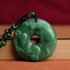 Collar con Colgante Retro Verde Oscuro Hebilla de Seguridad Doce Signos del Zodíaco Año del Dragón Estilo Étnico Cadena para Suéter Fabricante Venta al por Mayor Colgante