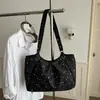 Bolsa Casual de Gran Capacidad para el Día a Día Bolso de un Solo Hombro Bolso de Mano para la Escuela Bolso Tote de Moda Estilo Coreano con Estrellas Lindas