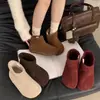 Botas Curtas Birkenstock Retro de Camurça com Biqueira Larga para Mulheres 2025 Outono e Inverno Novas Botas Curtas com Zíper Traseiro e Aumento Interno de Veludo Fino