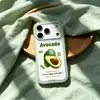 Capa de Celular Color-Blocking Cor Abacate Adequada para Apple 17/16 Pro, iPhone 15 à Prova de Choque, Estilo Nicho de Primavera para Mulheres Huawei