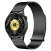 Aplicável à pulseira do relógio Huawei GT7 de duas seções, dupla magnética, de aço inoxidável milanês, com pino de mola fixo, pulseira de relógio Huawei 18/22mm