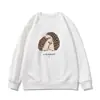 Dropshipping 2025 Nueva Sudadera de Terciopelo Versátil de Invierno para Mujer Top de Dibujos Animados Coreanos Cuello Redondo Tendencia Casual en Ropa para Mujer