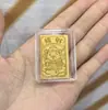 Pegatina para Teléfono Móvil de Oro Puro 999 2 Mg Dios de la Riqueza Caqui Ruyi Talismán de Paz para Atraer Riqueza y Hacerse Rico Regalo Popular Fabricante Venta al por Mayor