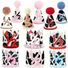 Chapéu de Pom-Pom com Estampa de Vaca Número 1/2 Coroa para Festa de Primeiro Aniversário Adereço para Foto de Bebê de Meio Ano