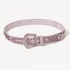 Novo strass americano nicho cinto personalidade feminina menina quente personalidade feminina lantejoulas decorativo cinto largo com calças de moda