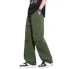 Calça de trabalho estilo americano, coleção outono 2026, leve, modelagem solta, design de perna reta, estilo unissex moderno, adequada para esportes e uso casual