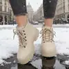 Botas de nieve de nuevo estilo para invierno, antideslizantes, forradas de felpa, engrosadas, de caña alta, 2026 versátiles para exportación, zapatos de algodón de venta caliente, cálidos e impermeables