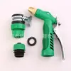 Herramientas de Lavado de Autos Transfronterizas de Fábrica Plástico Pequeño Cabeza de Cobre Verde Manguera de Jardín Telescópica de Limpieza Pistola de Agua Lavado de Autos Alta Presión