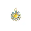 Aa-14 Más Vendido Multicolor Girasol Margarita Gota de Aceite Colgante DIY Aleación Joyería Accesorios Pulsera Pendientes Colgante