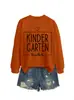 Maestra de Jardín de Infantes Amazon eBay Estación Independiente Sudaderas Casuales Simples para Mujer Otoño Invierno