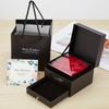 Caja de rosas de doble capa con 9 flores, caja de flores, lápiz labial, collar, anillo, caja de regalo de San Valentín para el cumpleaños de la novia.
